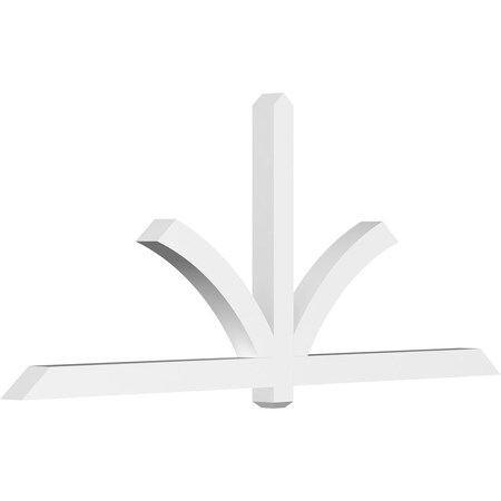 Ekena Millwork Redmond Architectural Grade PVC Gable Bracket, 96"W x 40"H x 4"D x 4"F, 10/12 Pitch GBP096X40X0404RED00